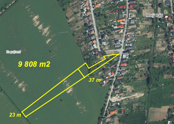 Malý Báb orná pôda časť v intraviláne obce ID 623-14-MIG