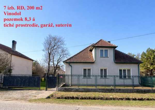 7-izbový rodinný dom, záhrada, garáž, investičná príležitosť - Vinodol
