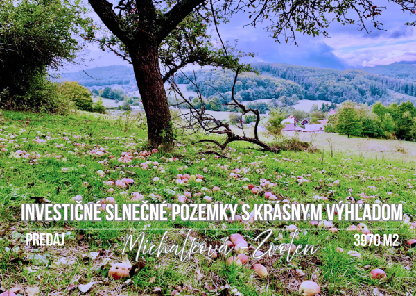 Pozemok pre mobilný dom 3970 m2, polosamota, Michalková