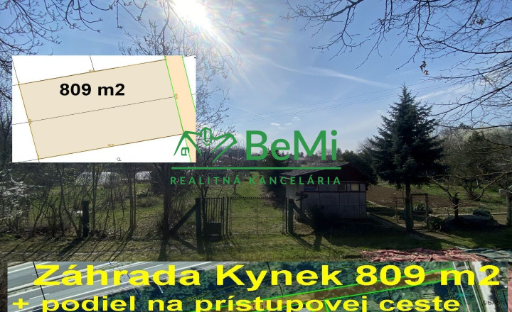 Záhrada  809 m2 Nitra - Kynek ID 466-14-MIGa