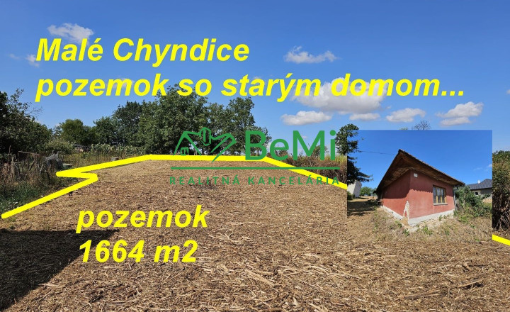 Pozemok so starším domom v obci Malé Chyndice ID 239-14-MIGa