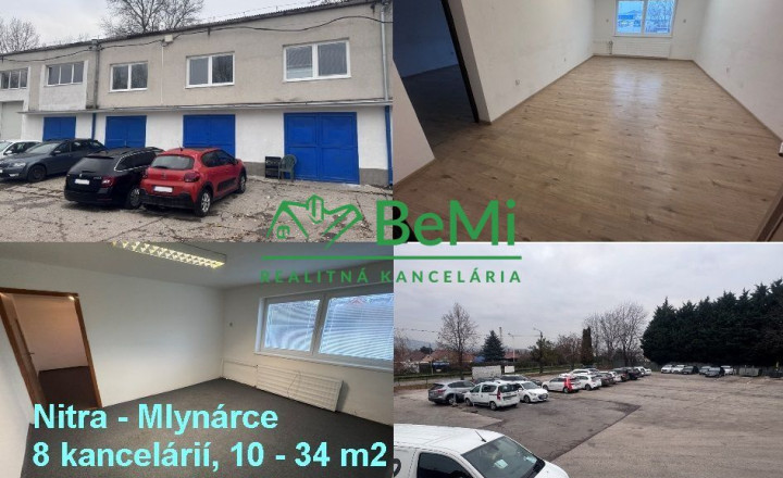 NA PRENÁJOM – kancelárske priestory o celkovej výmere 158 m2, Nitra – Mlynárce