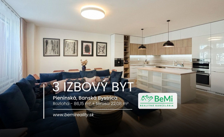 3 izbový byt, Banská Bystrica, terasa, vírivka, parkovaníe