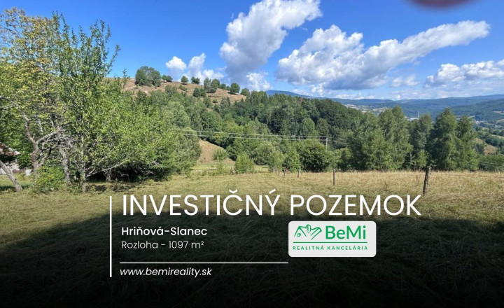 Na predaj pozemok – orná pôda v Hriňová – časť Slanec
