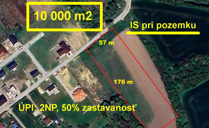 Stavebný developerský pozemok 10000 m2 - Ivanka pri Nitre