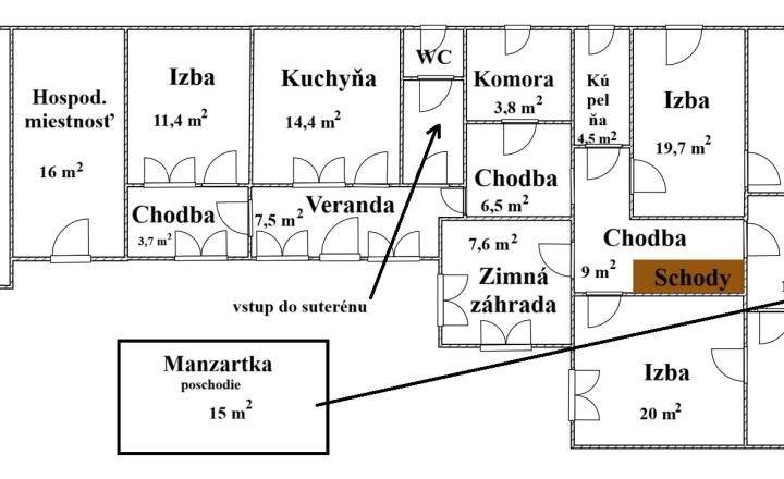 7-izbový rodinný dom, veľká záhrada, garáž, investičná príležitosť - Vinodol - fotografia 1