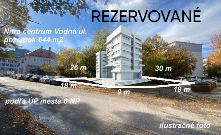REZERVOVANÉ Nitra centrum Staré Mesto pozemok 644 m2 ID 593-14-MIG