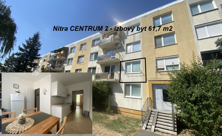 Nitra CENTRUM 2 - izbový byt 61,7 m2 ID 625-112-MIG