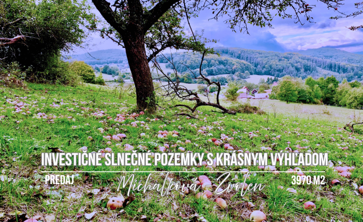 Pozemok pre mobilný dom 3970 m2, polosamota, Michalková