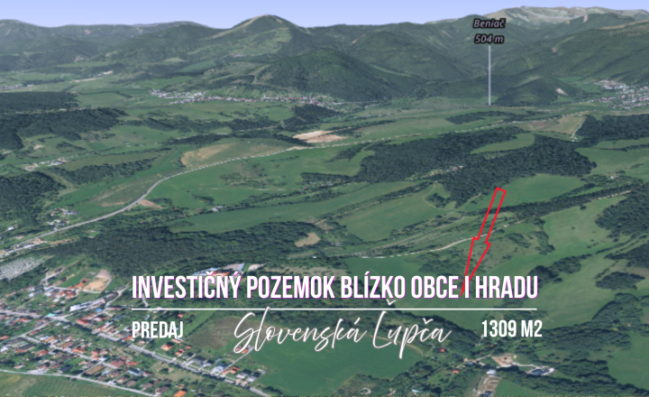 Pozemok 1309 m2, Slovenská Ľupča