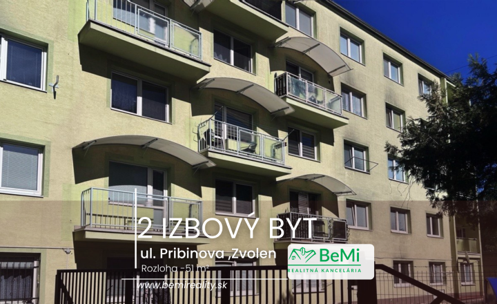 Prerobený 2 izbový byt vo Zvolene na predaj
