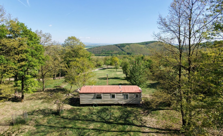Krásny, veľký pozemok 10 000 m2 s mobilným domom, vinicou a ovocným sadom - Kozárovce (037-14-MIMI)