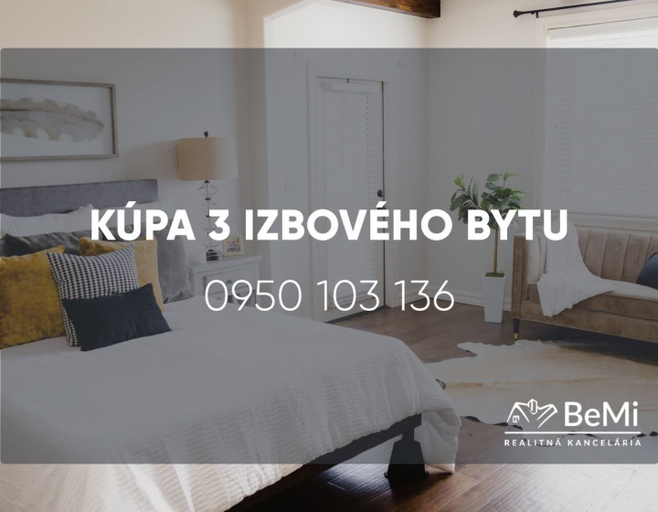Kúpa 3 izbového bytu - Zlaté Moravce
