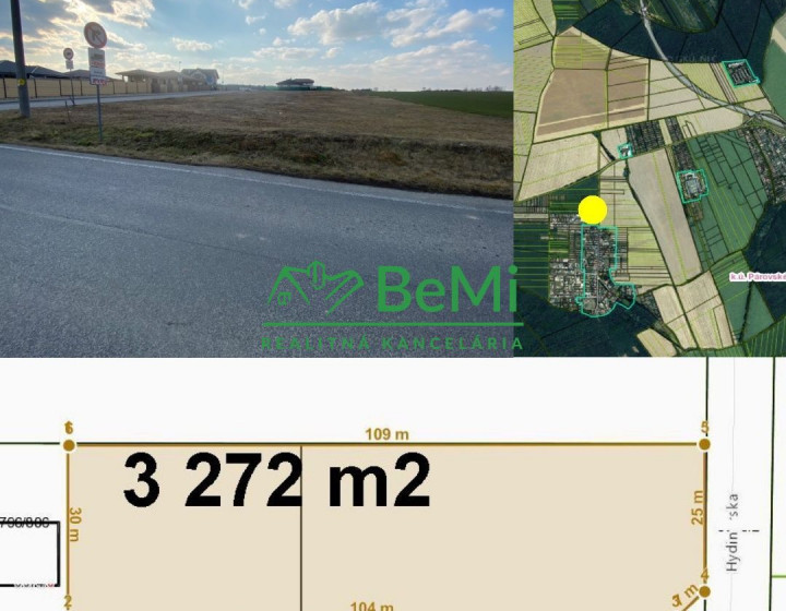Pozemok Párovské Háje 3 272 m2 ,na výstavbu RD ,všetky IS ID 289-14-MIG