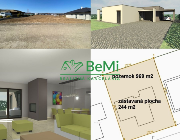 Moderná, 4 - izbová novostavba s garážou (vo výstavbe) na pozemku s rozlohou 969 m2, Malý Lapáš ID 300-12-MIG