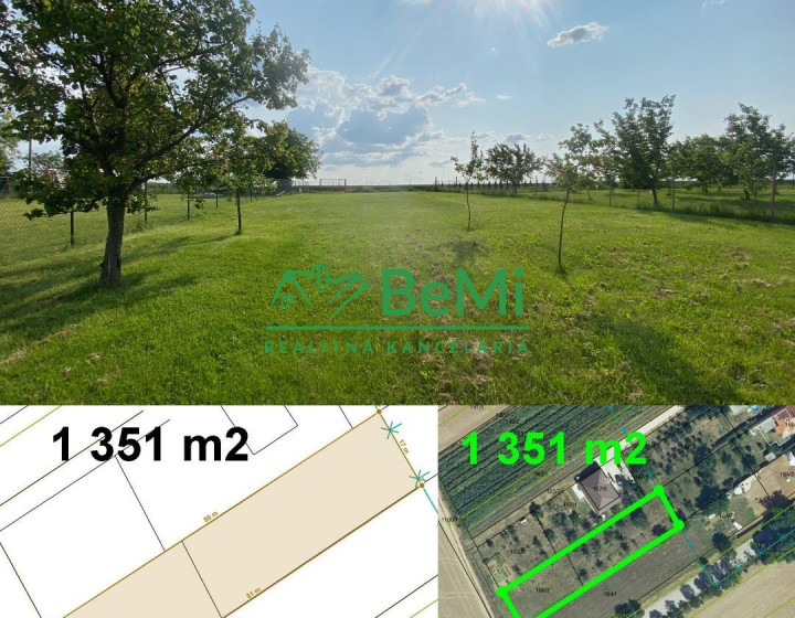 Nádherný pozemok 1 351 m2 Čeľadice ID 391-14-MIGa