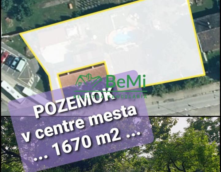 Investičný POZEMOK v centre mesta ...1670m2...Galanta (094-14-DAR)