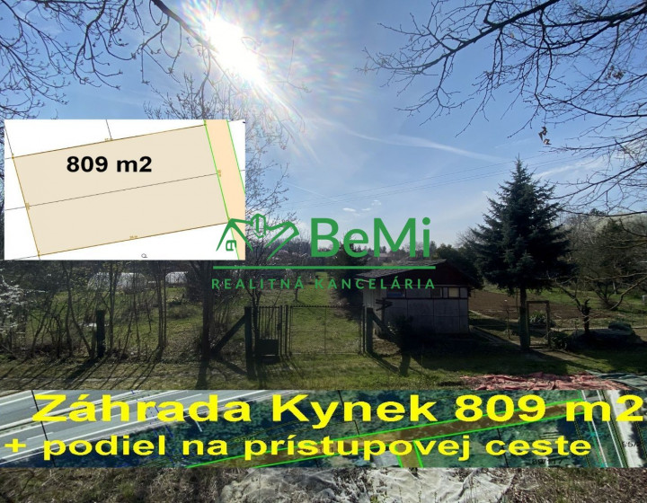Záhrada  809 m2 Nitra - Kynek ID 466-14-MIGa