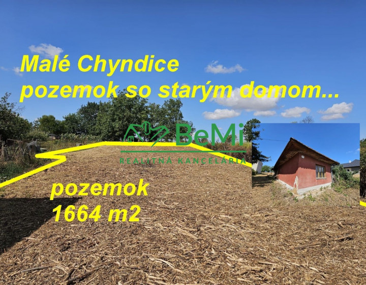 Pozemok so starším domom v obci Malé Chyndice ID 239-14-MIGa