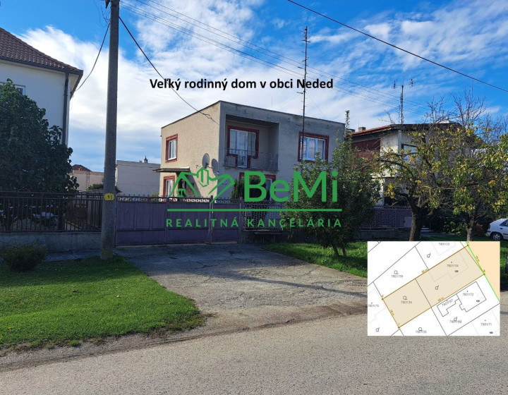 Rodinný dom 5 izb. - 480m2, zachovalý pôvodný stav, Neded ID 002-12-EVBA