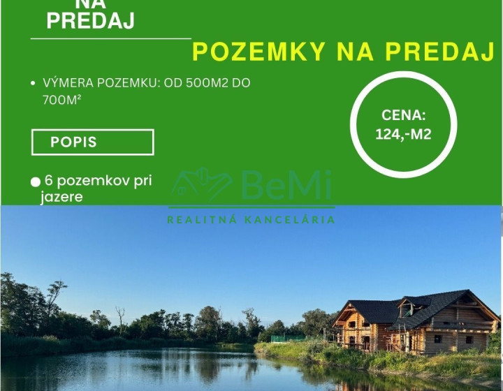 Stavebný  pozemok - 626 m2/700 m2, jazero, Veľké Úľany ID 010-14-EVBA