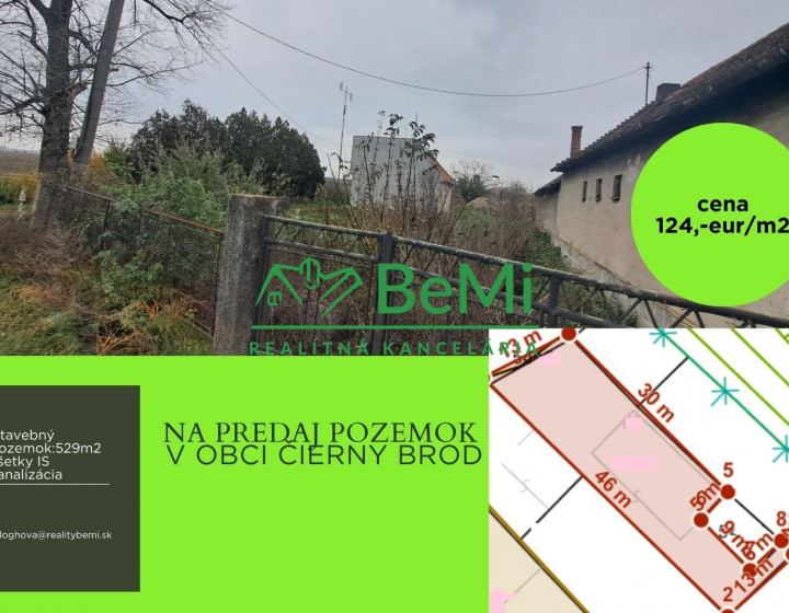 Stavebný pozemok - 529m2, Čierny Brod ID 014-14-EVBA