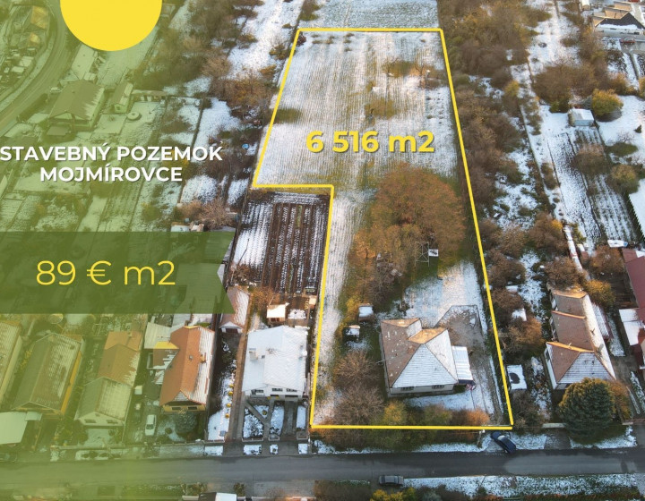PREDAJ - STAVEBNÝ POZEMOK -  MOJMÍROVCE  ID 025-14-FIJA
