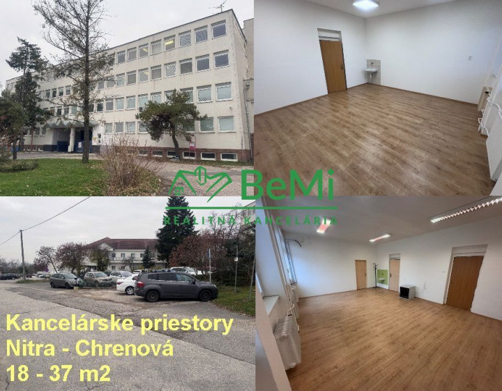 NA PRENÁJOM – kancelárske priestory od 18 do 37 m2, Nitra – Chrenová