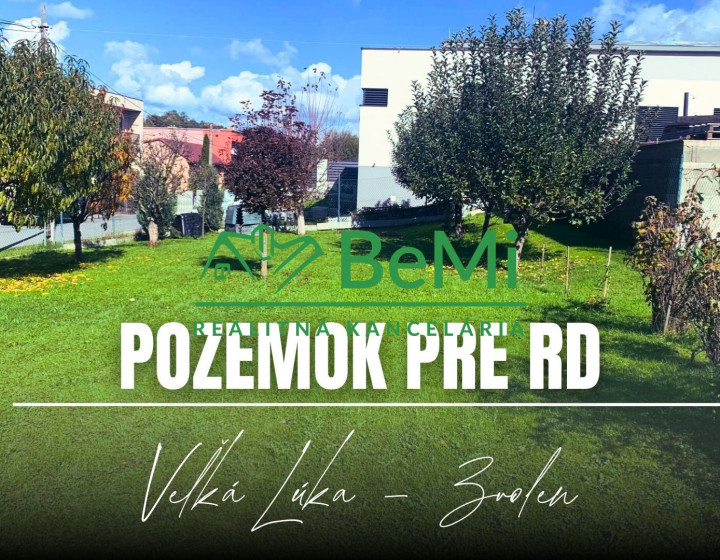 Stavebný, slnečný pozemok, 292 m2 Veľká Lúka