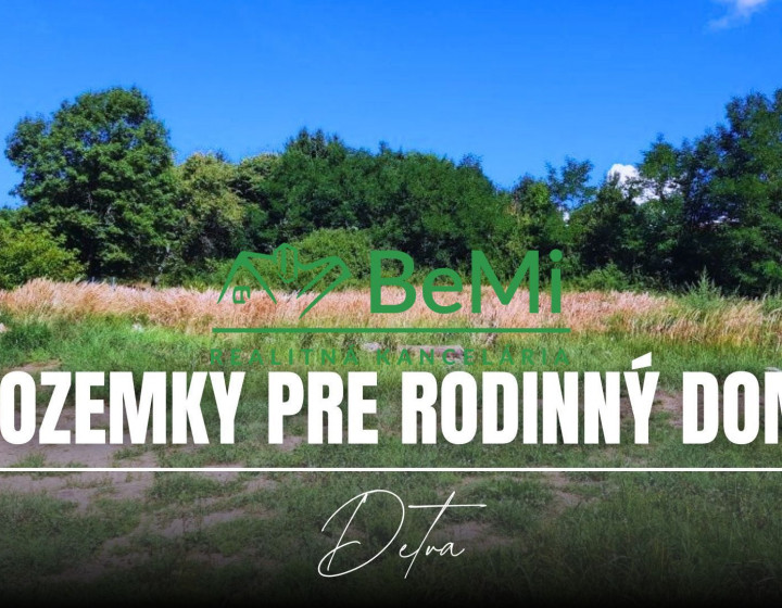 Stavebný pozemok 774 m2, Detva