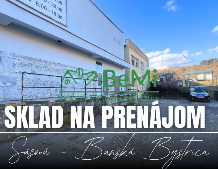Prenájom, skladové priestory  60m2  Banská Bystrica-Sásová