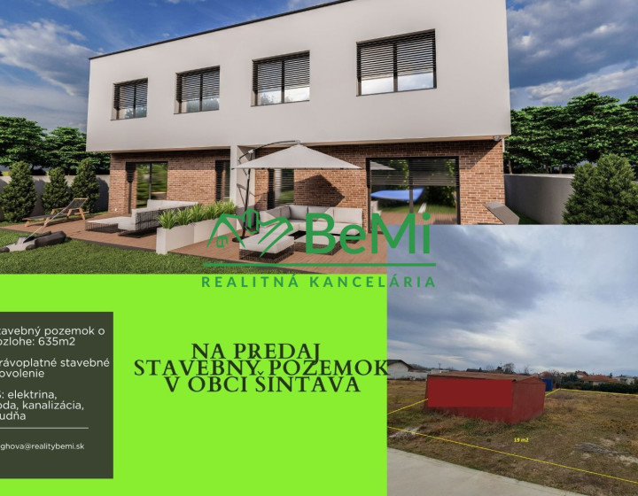 Stavebný pozemok v obci Šintava/ o výmere 635 m2 - novo vybudovaná štvrť Malé Sihote ID 027-14-EVBA