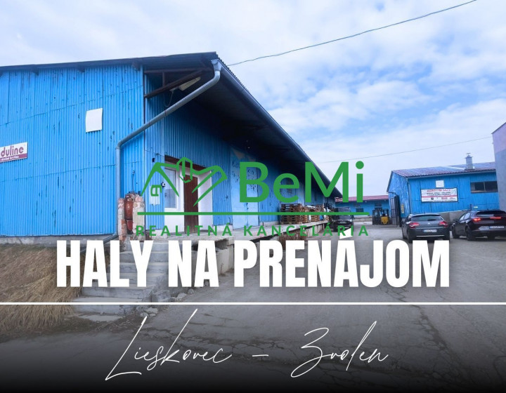 Na prenájom haly a kancelárie, Zvolen, Lieskovec