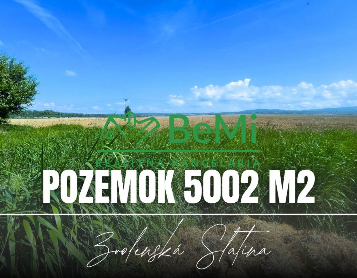 Invevstičný, rovinatý pozemok 5002 m2, Zvolenská Slatina 3D