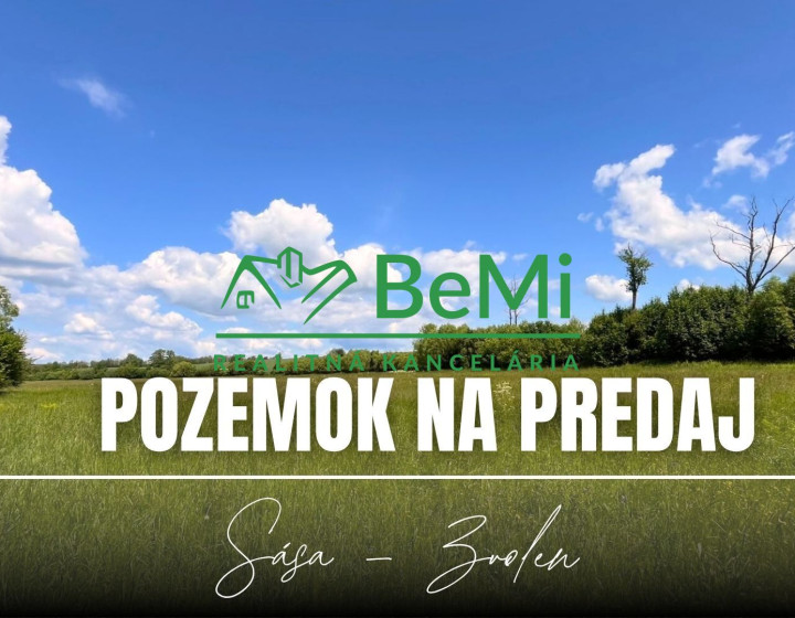 Pozemok 2836 m2, Sása, pod rybníkom, okres Zvolen