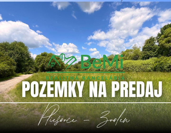 Pozemky 2536m2, 5974m2 Pliešovce, Zvolen