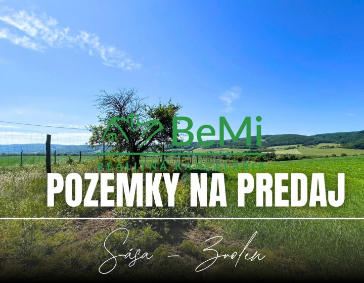 Rovinaté pozemky 7700m2 Sása, Zvolen