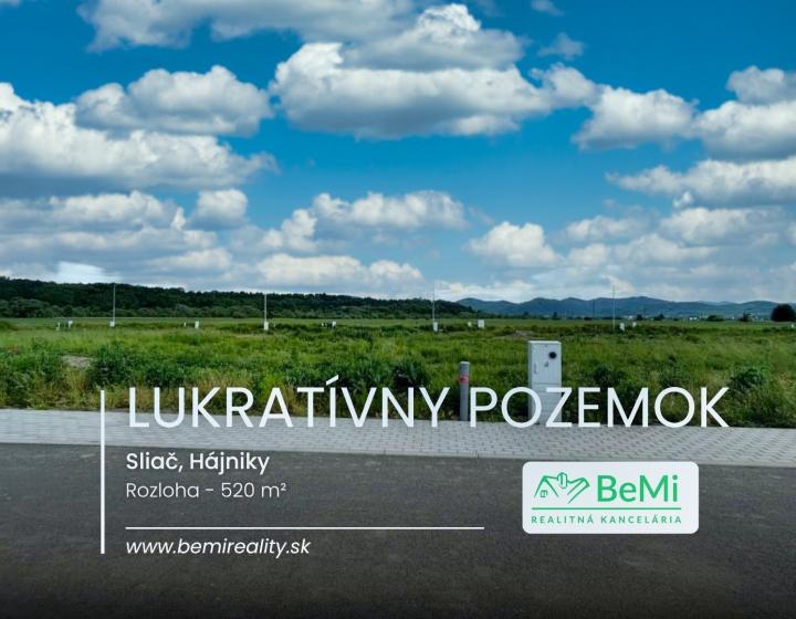 Pozemok v lukratívnej novovznikajúcej lokalite,Sliač
