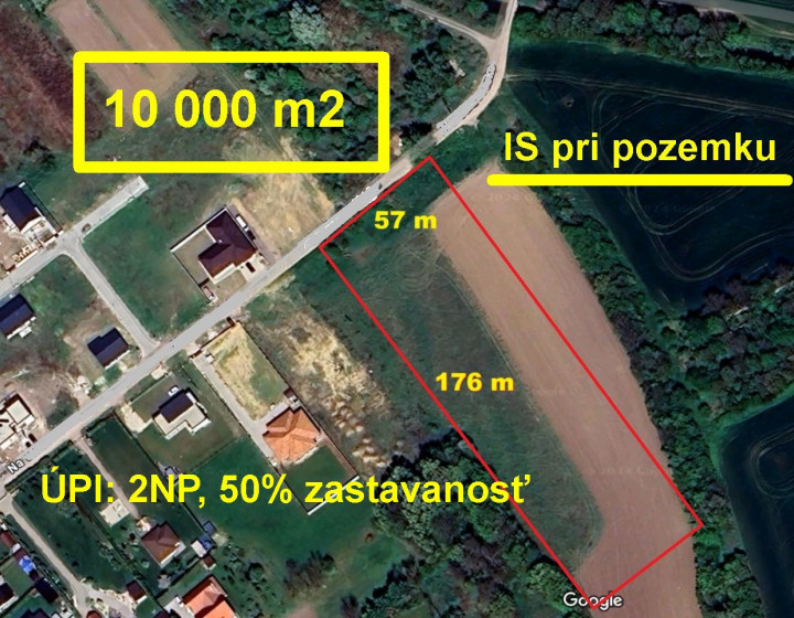 Stavebný developerský pozemok 10000 m2 - Ivanka pri Nitre