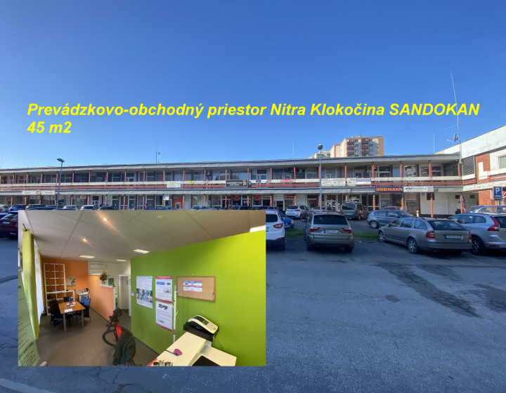 REZERVOVANÉ Prevádzkový priestor Nitra-Klokočina Sandokan 587-25-MIG