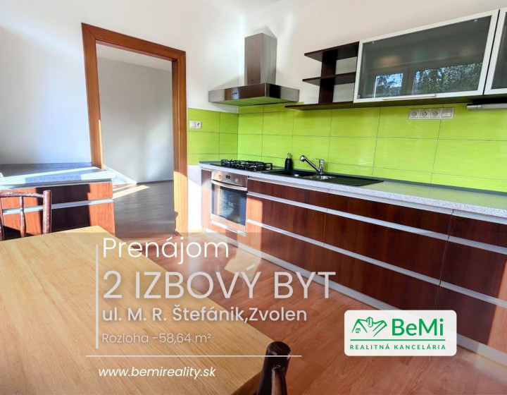Priestranný 2 izbový byt v srdci mesta Zvolen