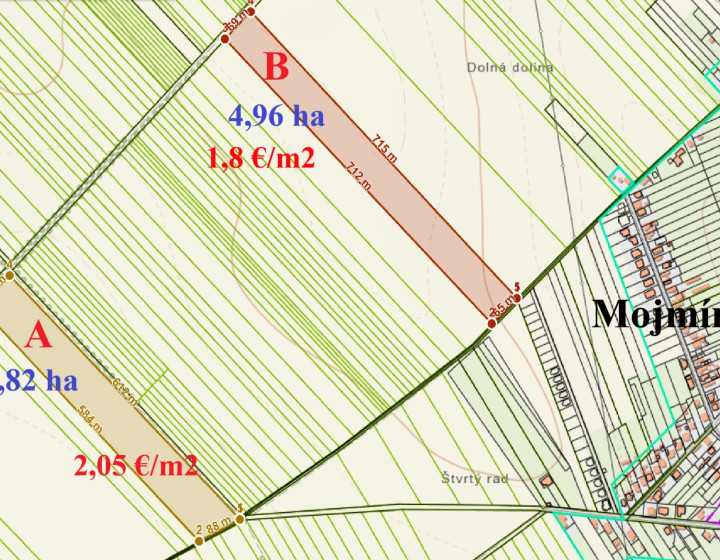 Orná pôda v k.ú. Svätoplukovo - až 9,8 ha blízko Mojmíroviec