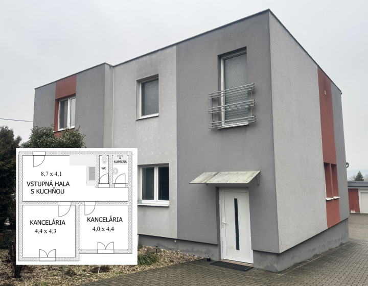 NA PRENÁJOM – kancelárske priestory 70 m2, Nitra – Mlynárce