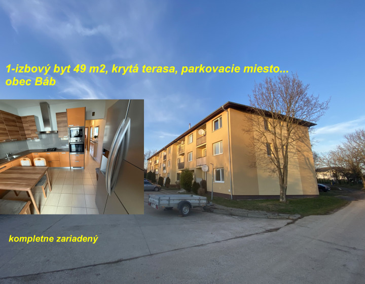1 - izbový byt 49 m2 vlastné kúrenie obec Báb ID 603-111-MIG