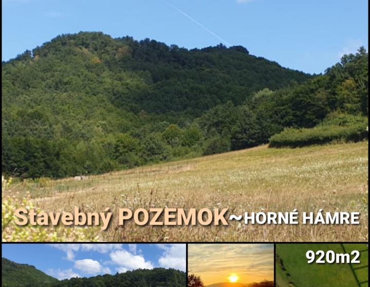 Stavebný POZEMOK...920m2...Horné Hámre (178-14-DARE)
