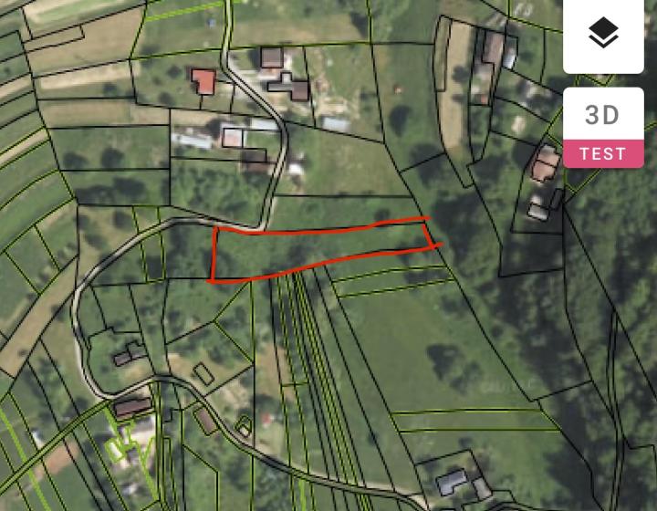 Na predaj stavebný pozemok 1697 m², v obci Hriňová