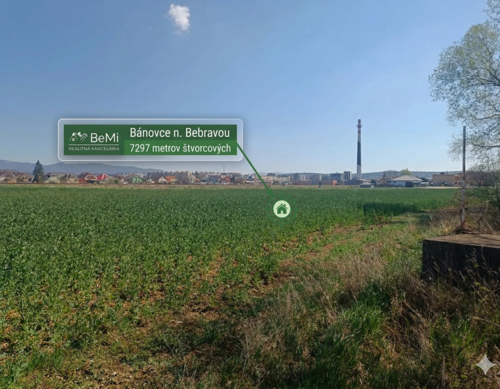 Lukratívny pozemok pre IBV, Bánovce nad Bebravou, 7297m2. 013-14-RAKOa