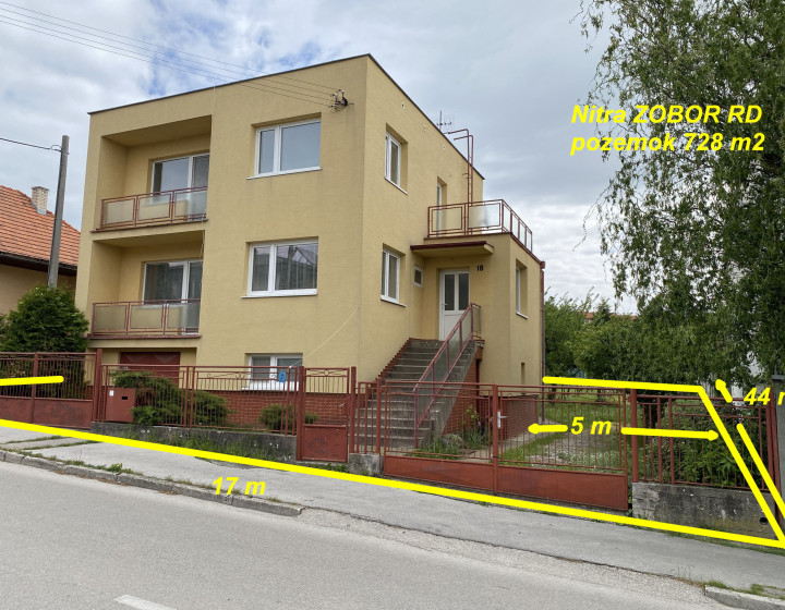 Rodinný dom Nitra ZOBOR pozemok 728 m2 ID 612-12-MIG