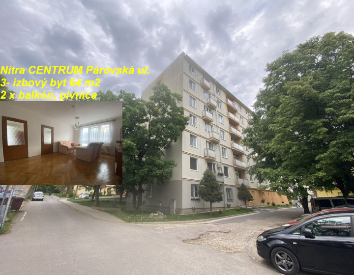 Nitra CENTRUM 3 i byt, 2 x  balkón, pivnica ID 614-113-MIG
