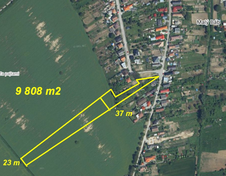 Malý Báb orná pôda časť v intraviláne obce ID 623-14-MIG